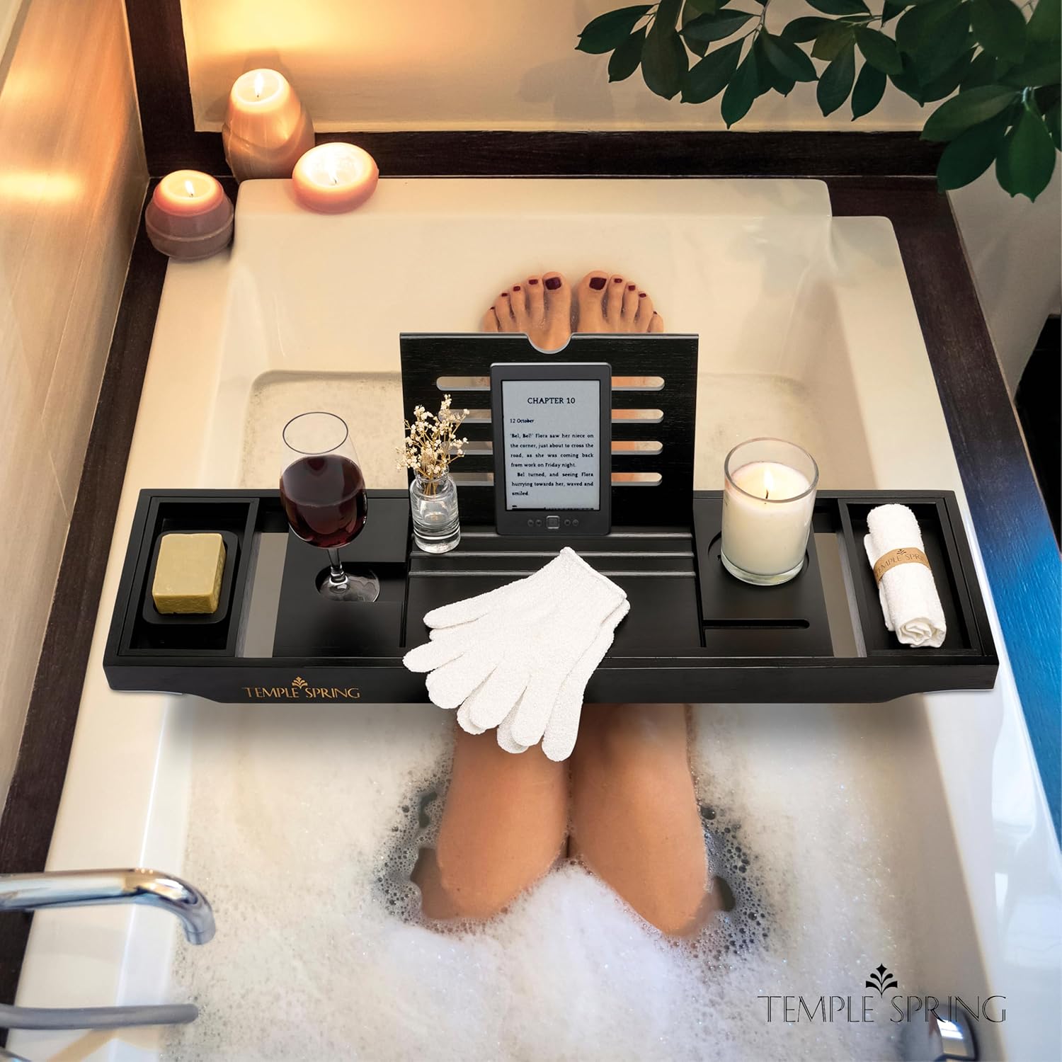 Ambiance spa dans la salle de bain - accessoires bien-être pour une relaxation chez soi